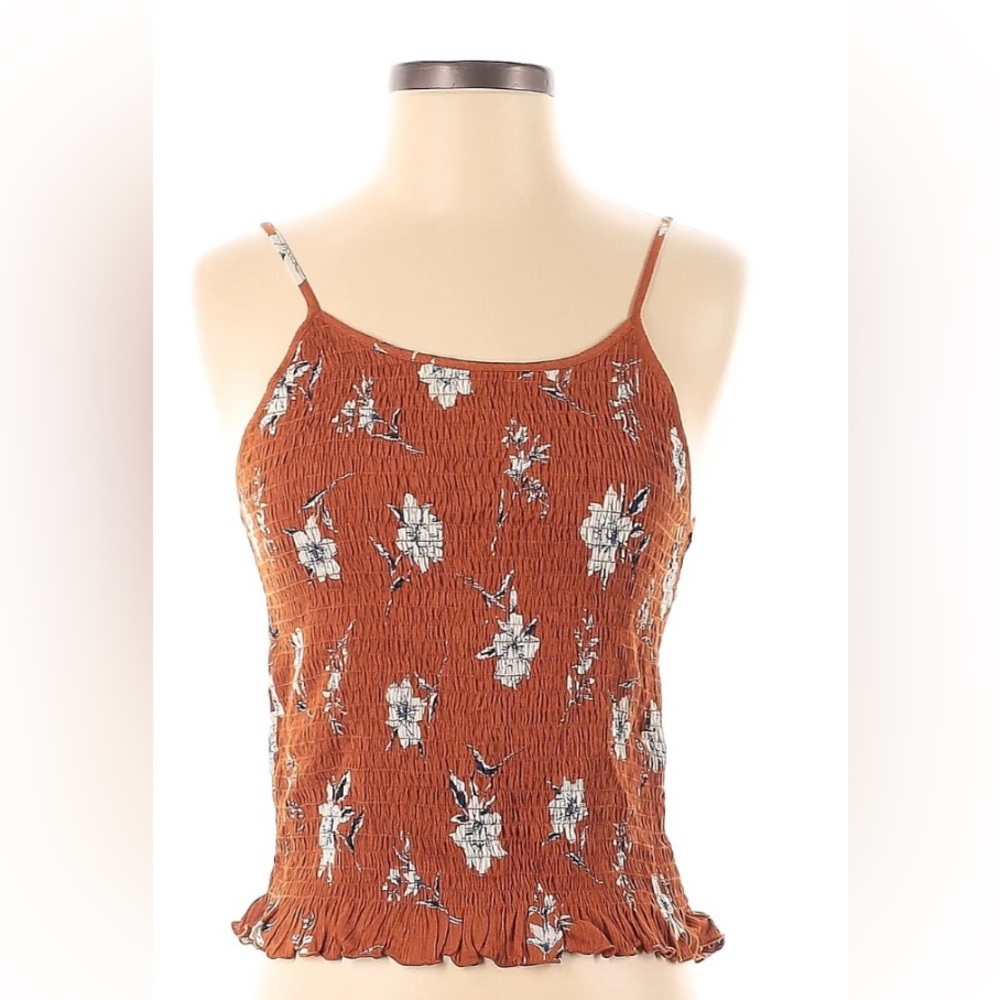 Women’s Smocked Paper Crane Boho Floral Tank